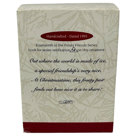 1993 Hallmark Keepsake Ornament Frosty Friends Collectors Series 14th Eskimo Dog - Picture 15 of 16